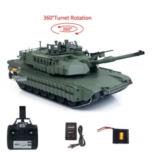 TOUCAN 1/16 Metal RC Tank 3918 Abrams M1A2 TUSK II Dual Flow Gearbox 360 Turret Rotary Infrared Combat Barrel Recoil FPV RTR