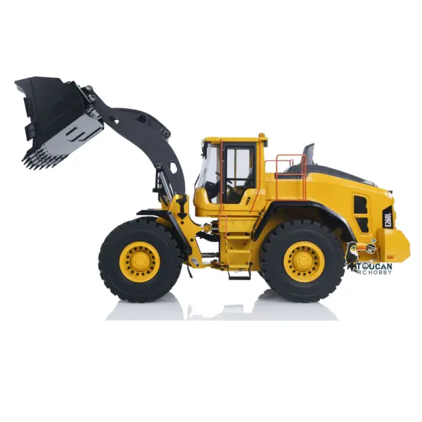 1/14 Metal RC Hydraulic Loader E260L Remote Control Construction Vehicle Flysky ST8 Radio Lock Differential Axle Fork Quick Coupler Light Sound ESC Battery