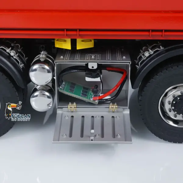 1/14 8x8 RC Hydraulic Dump Truck Metal Radio Control Tipper Car Model Sounds Lights 3-speed Differential Lock Axles ST8 for Adult