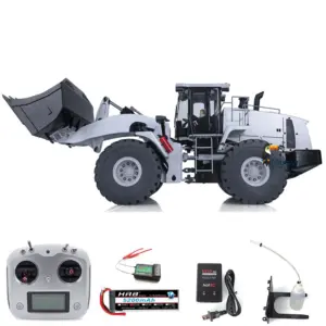 Metal 1/14 RC Loader WA470 Hydraulic Remote Control Construction Vehicle RTR Wheeled Truck Lights Sound Battery Charger for Sale