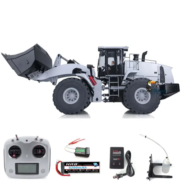 Metal 1/14 RC Loader WA470 Hydraulic Remote Control Construction Vehicle RTR Wheeled Truck Lights Sound Battery Charger for Sale