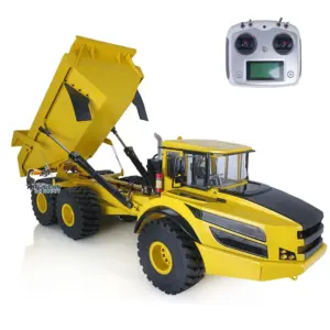 RC 1/14 Articulated Truck A40G 6x6 Metal Hydraulic Remote Control Dumper Toys Construction Vehicles Model Motor Servo Transmitter
