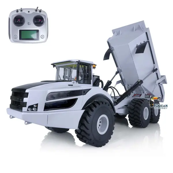 RC 1/14 Articulated Truck A40G 6x6 Metal Hydraulic Remote Control Dumper Toys Construction Vehicles Model Motor Servo Transmitter