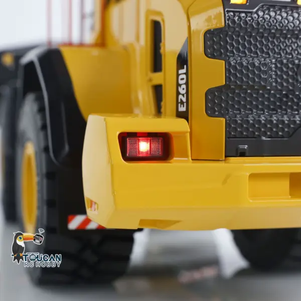 1/14 Metal RC Hydraulic Loader E260L Remote Control Construction Vehicle Flysky ST8 Radio Lock Differential Axle Fork Quick Coupler Light Sound ESC Battery
