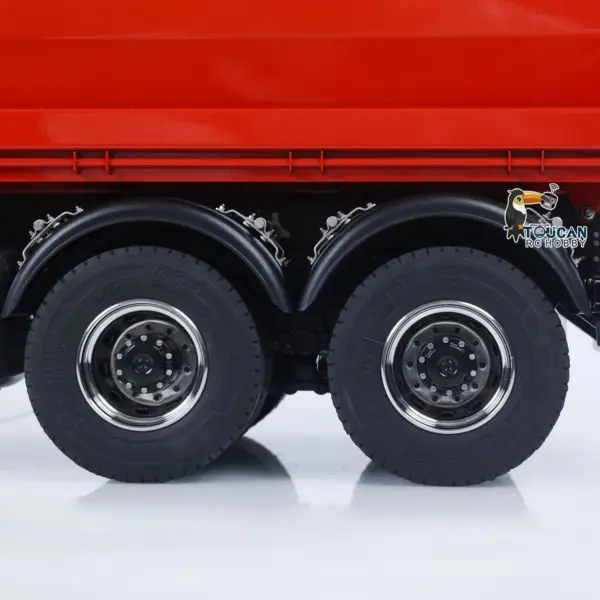 1/14 8x8 RC Hydraulic Dump Truck Metal Radio Control Tipper Car Model Sounds Lights 3-speed Differential Lock Axles ST8 for Adult