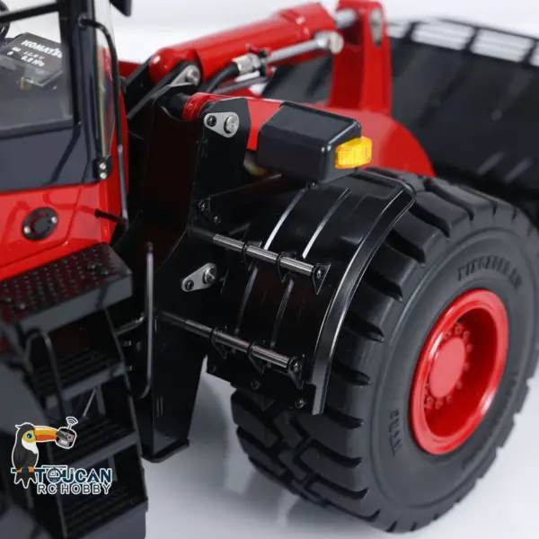 1/14 RC Metal Hydraulic Loader WA480 Whee1d Electric Construction Heavy Machine Quick Coupler Fork Bucket Light Sound ST8 Radio Battery