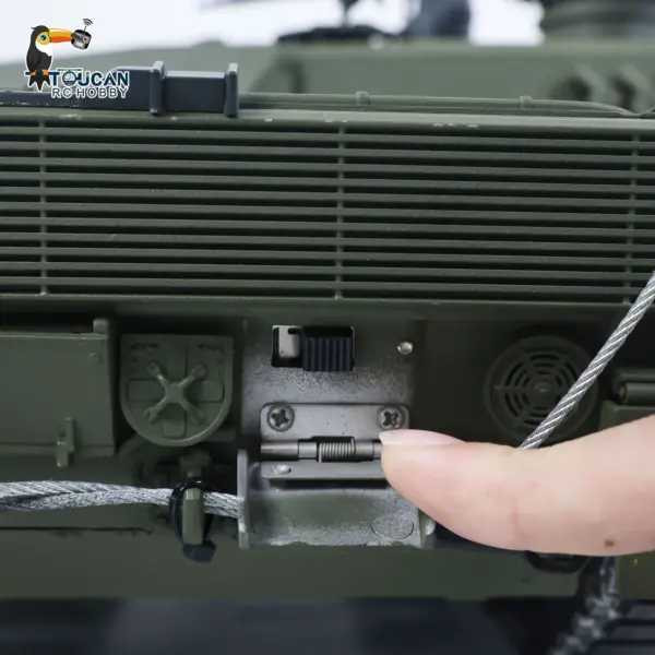 TOUCAN 1/16 Metal RC Tank 3889 German Leopard A6 360 Model Turret Barrel Recoil Infrared System Smoke Electric Periscope