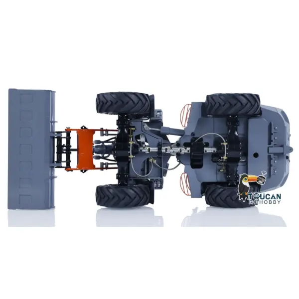Customized LESU Metal 1/14 Hydraulic RC Loader AOUE MCL8 Remote Control Wheeled Construction Vehicles Hobby Model DIY 4-ways Reversing Valve