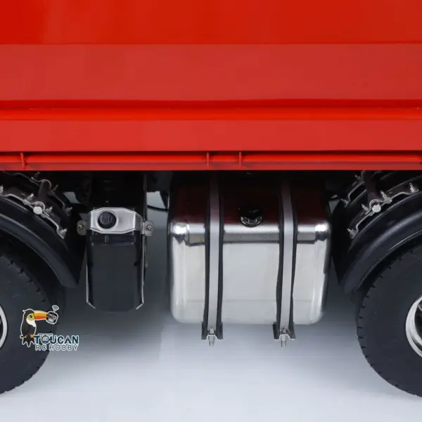 1/14 8x8 RC Hydraulic Dump Truck Metal Radio Control Tipper Car Model Sounds Lights 3-speed Differential Lock Axles ST8 for Adult