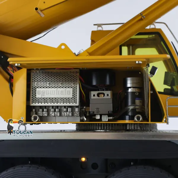 Eyewhale Metal 1/14 RC Mobile Crane Truck D1050 All Terrain Remote Control Hydraulic Construction Vehicles FlySky PL18EV Sound Light System