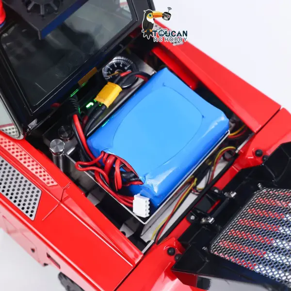 Kabolite 180-100 1/14 4X2 RC Metal Forklift 3-Way Vavles Hydraulic Construction Trucks Flysky ST8 Radio Light System Sound Battery