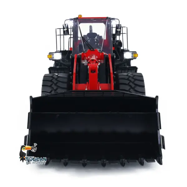 1/14 RC Metal Hydraulic Loader WA480 Whee1d Electric Construction Heavy Machine Quick Coupler Fork Bucket Light Sound ST8 Radio Battery