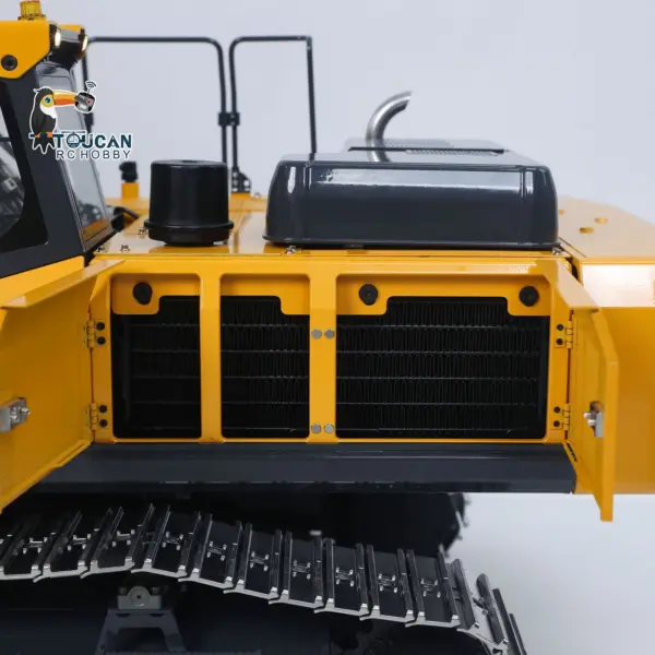 Super Frog 1/14 RC Hydraulic Excavator E400 Metal Remote Control Digger 3 Pumps Pro 6CH Valve Thumb Type Frsky X14 Radio Sound Fans