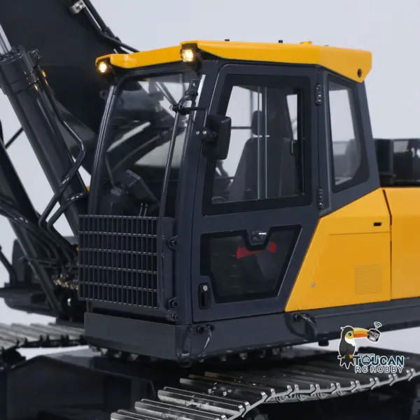 Super Frog 1/14 RC Hydraulic Excavator E400 Metal Remote Control Digger 3 Pumps Pro 6CH Valve Thumb Type Frsky X14 Radio Sound Fans