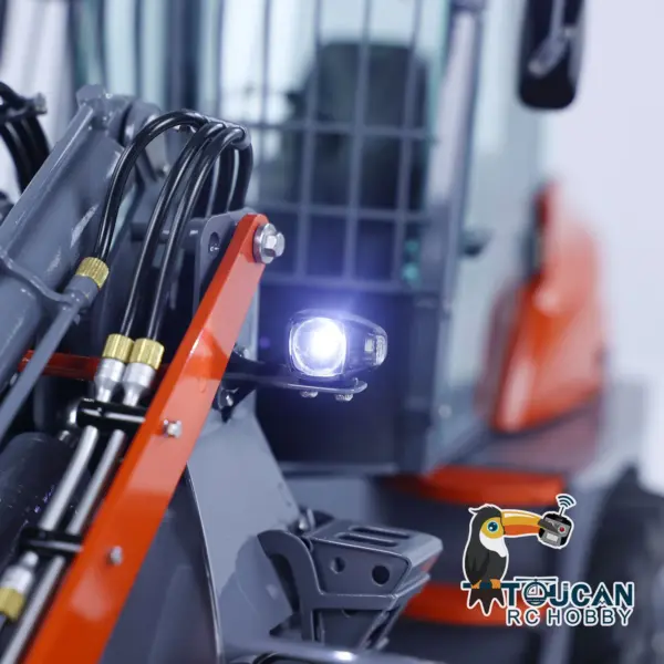 Customized LESU Metal 1/14 Hydraulic RC Loader AOUE MCL8 Remote Control Wheeled Construction Vehicles Hobby Model DIY 4-ways Reversing Valve