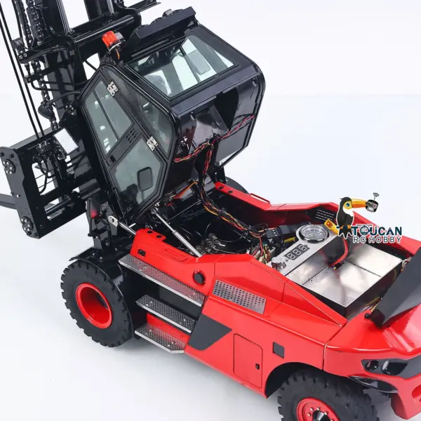 Kabolite 180-100 1/14 4X2 RC Metal Forklift 3-Way Vavles Hydraulic Construction Trucks Flysky ST8 Radio Light System Sound Battery