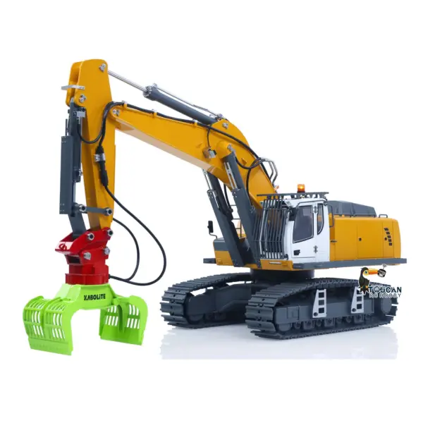 KABOLITE 1/18 K962 100S Remote Control Hydraulic Excavator RC Digger Construction Truck Electric Claw Ripper Hammer ST8 Light Sound