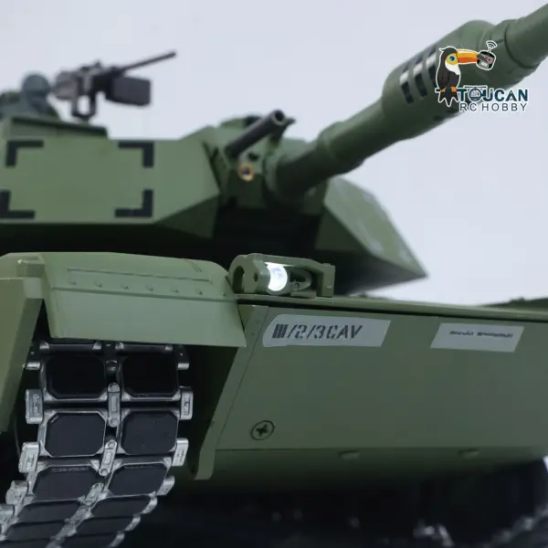1/16 TOUCAN Remote Control Battle Tank 3918 Abrams M1A2 Metal Gearbox 360 Rotation Barrel Recoil Elevation Laser Aiming Light Smoke