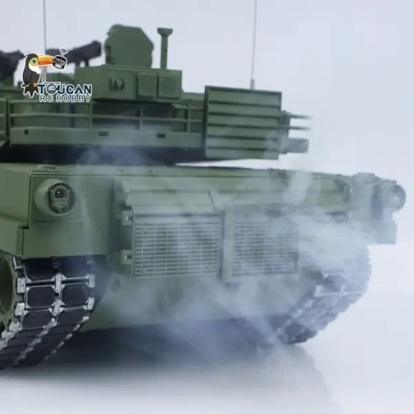 1/16 TOUCAN Remote Control Battle Tank 3918 Abrams M1A2 Metal Gearbox 360 Rotation Barrel Recoil Elevation Laser Aiming Light Smoke
