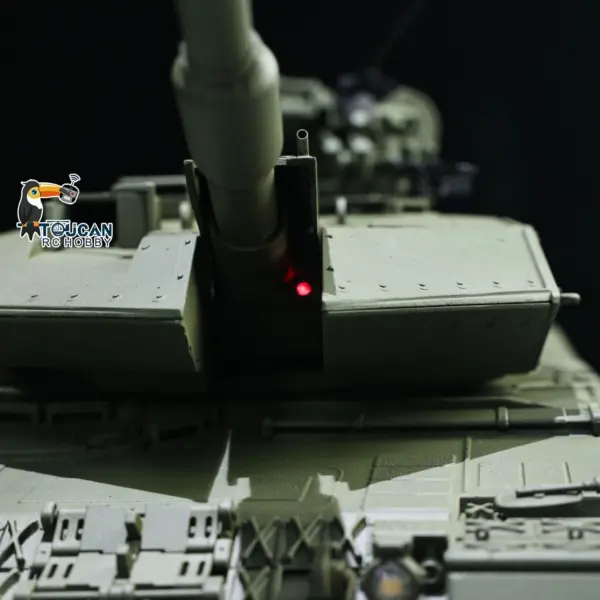 TOUCAN 1/16 Metal RC Tank 3889 German Leopard A6 360 Model Turret Barrel Recoil Infrared System Smoke Electric Periscope