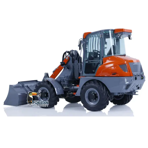 Customized LESU Metal 1/14 Hydraulic RC Loader AOUE MCL8 Remote Control Wheeled Construction Vehicles Hobby Model DIY 4-ways Reversing Valve