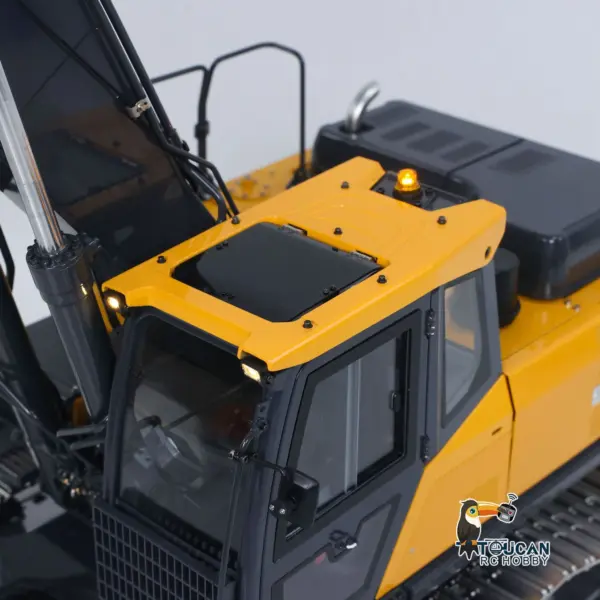 Super Frog 1/14 RC Hydraulic Excavator E400 Metal Remote Control Digger 3 Pumps Pro 6CH Valve Thumb Type Frsky X14 Radio Sound Fans