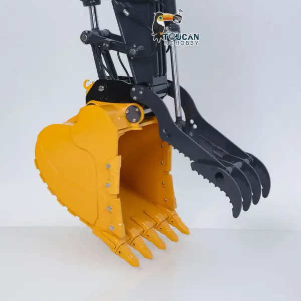Super Frog 1/14 RC Hydraulic Excavator E400 Metal Remote Control Digger 3 Pumps Pro 6CH Valve Thumb Type Frsky X14 Radio Sound Fans