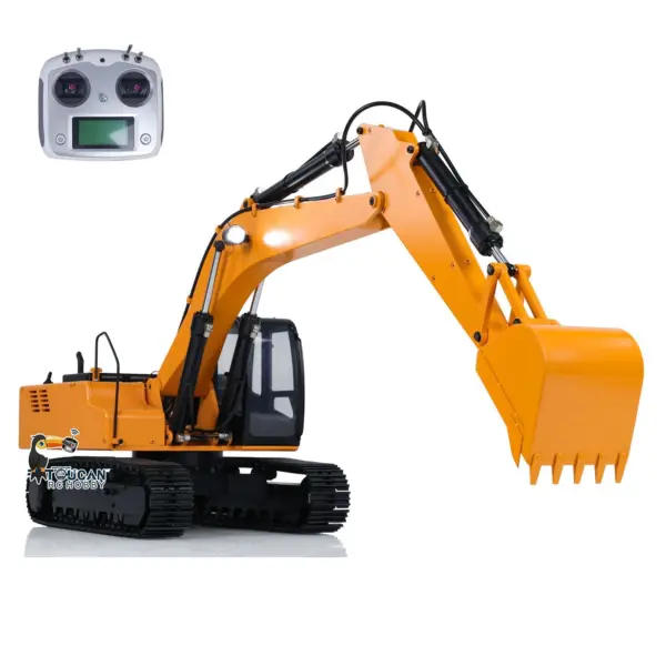 JDMODEL 1/12 Hydraulic Excavator 4200XL Metal Digger Construction Vehicles RC Hobby Grade Truck Tripper Bucket Pump Tube Tracks Radio