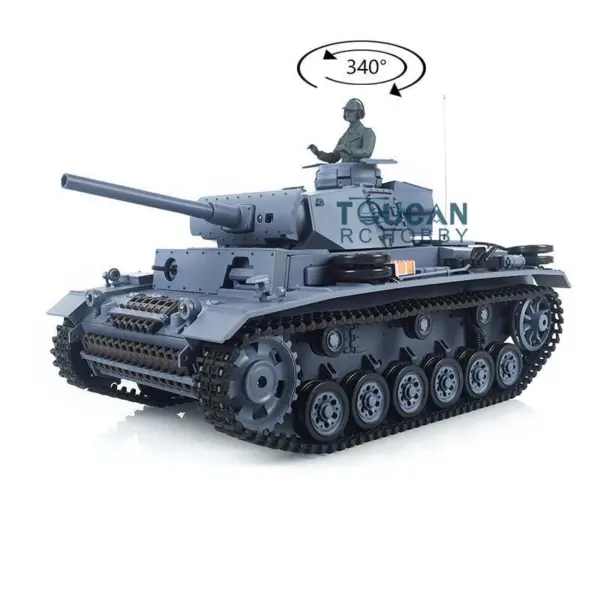 2.4Ghz Henglong 1/16 Scale 7.0 German Panzer III L RTR RC Tank Model 3848 Transmitter Main Board 340 Degree Turret