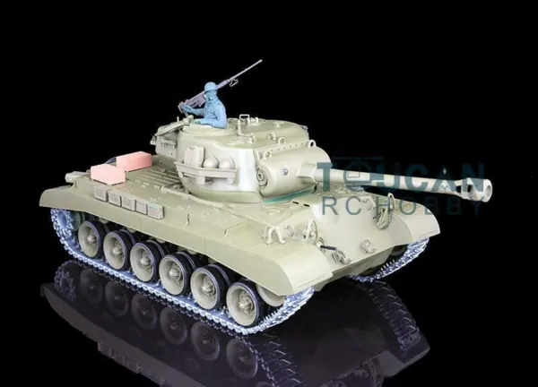 1/16 Henglong 7.0 Upgraded M26 Pershing RTR RC Tank Radio Controlled Model 3838 Infrared System Smoking Metal Tracks