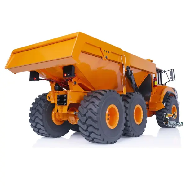 1/14 Metal RC Articulated Truck 6x6 Dumper Car RTR Model A40G Remote Control Construction Vehicles Hydraulic Lifting Tipper Sound Light Brushless Pump Gift Toys for Adult