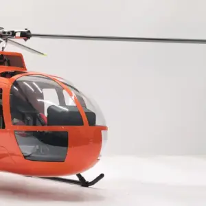 FLISHRC BO105 (MBB Bölkow Orange) RTF FL500 V2 500 Class/Size Scale RC Helicopter