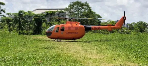 FLISHRC BO105 (MBB Bölkow Orange) RTF FL500 V2 500 Class/Size Scale RC Helicopter
